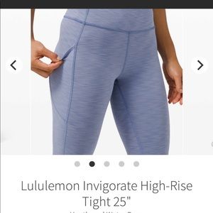 Lululemon invigorate leggings NWOT 6